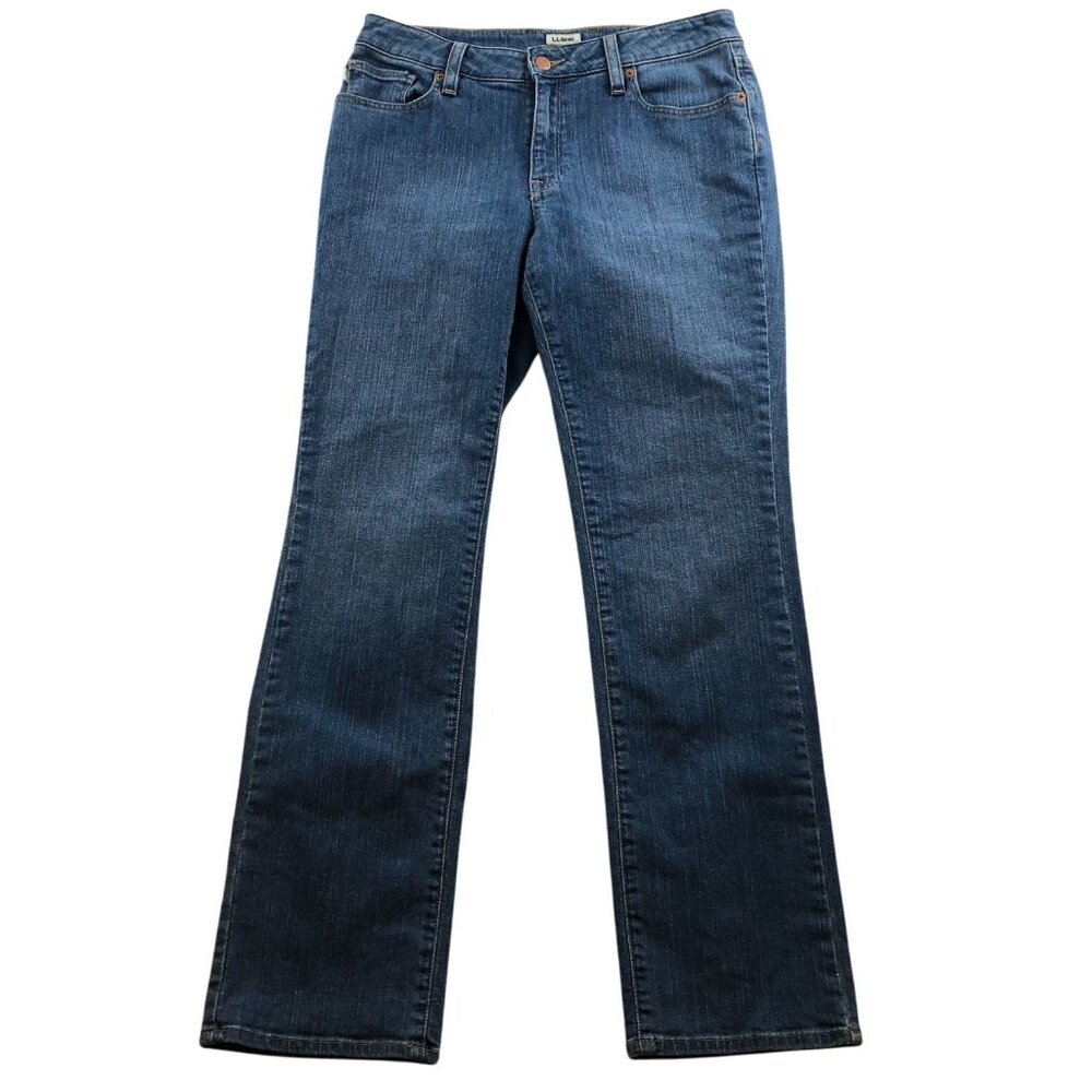 Vintage L.L.Bean Womens Jeans Size 6R Favorite Fit Classic Straight Leg Blue Y2K